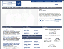 Tablet Screenshot of louisianacancer.com